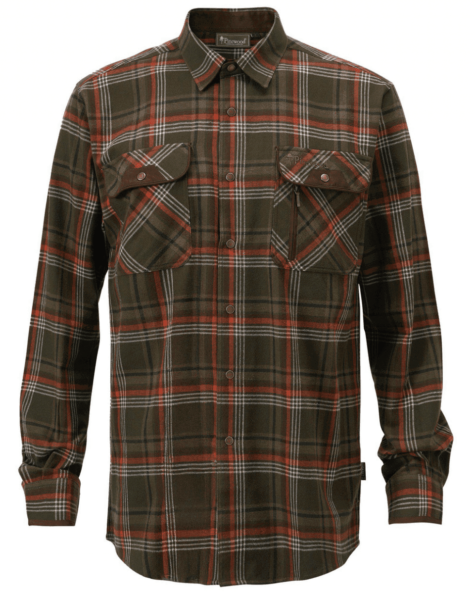 Pinewood Prestwick Exclusive Shirt M's (Color: Green/Burned Orange, Size: XL)
