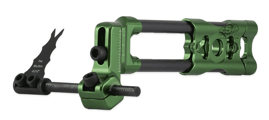 Sure-Loc Compound Blade Rests Rhythm w Ext Mount - RH Green