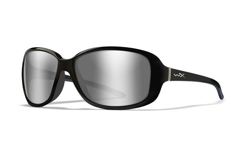 WileyX AFFINITY Grey Silver Flash Gloss Black Frame
