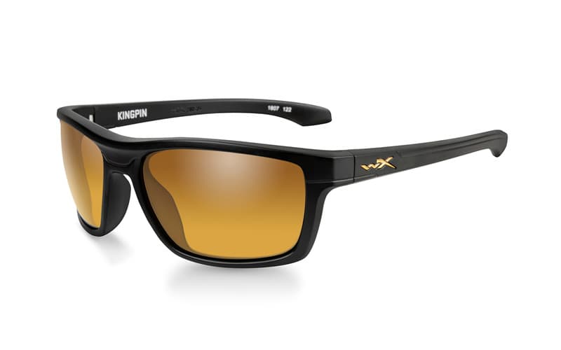 WileyX KINGPIN Polarized Gold Mirror Matte Black frame