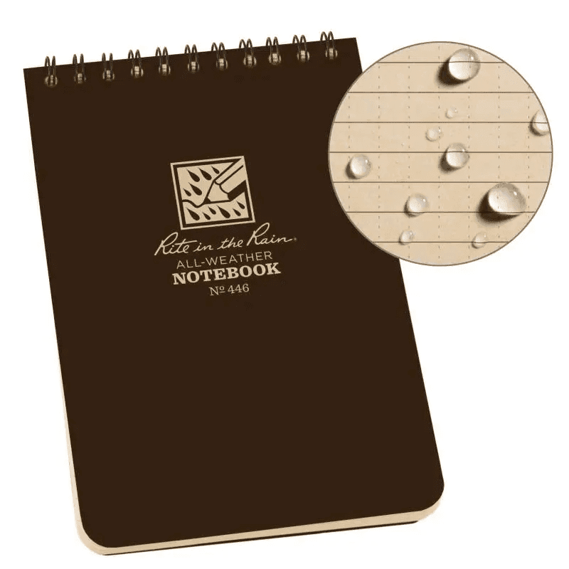 Rite In The Rain Notebook, 10x15cm - Brown