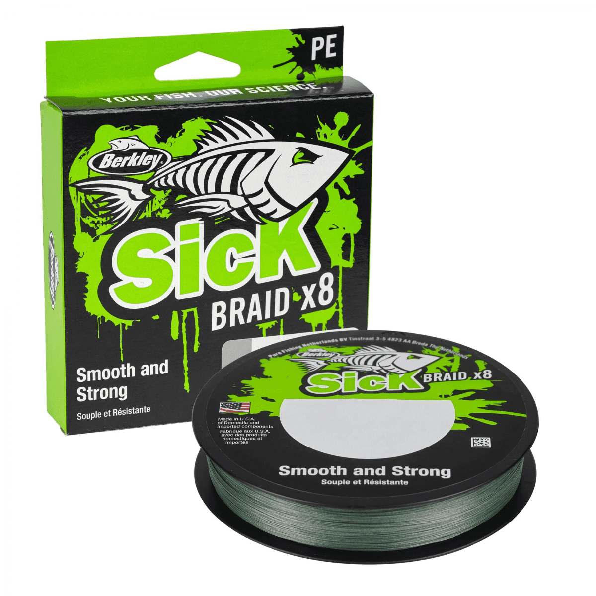 Berkley Sick Braid X8 150m Moss Green (Dimension / Breaking Strength: 0,23mm / 23,6kg)