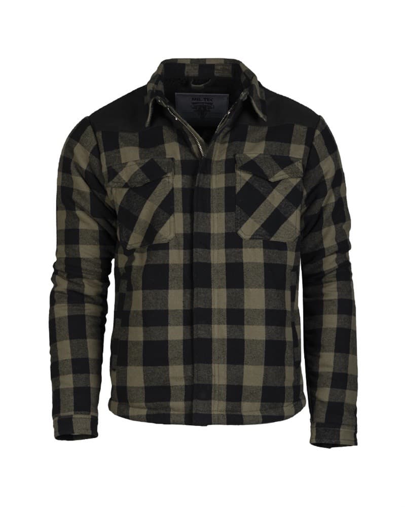 Mil-Tec Lumberjacket - Black/OD (Size: 3XL)
