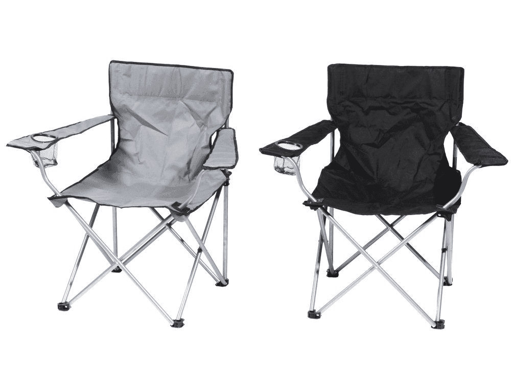 Atom Foldable Camping Chair (Color: Grey)