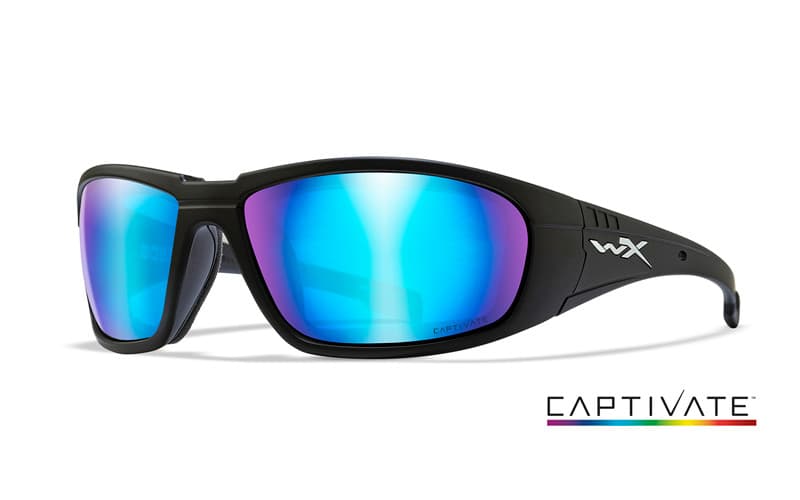 WileyX BOSS Captivate Blue Mirror Matte Black Frame