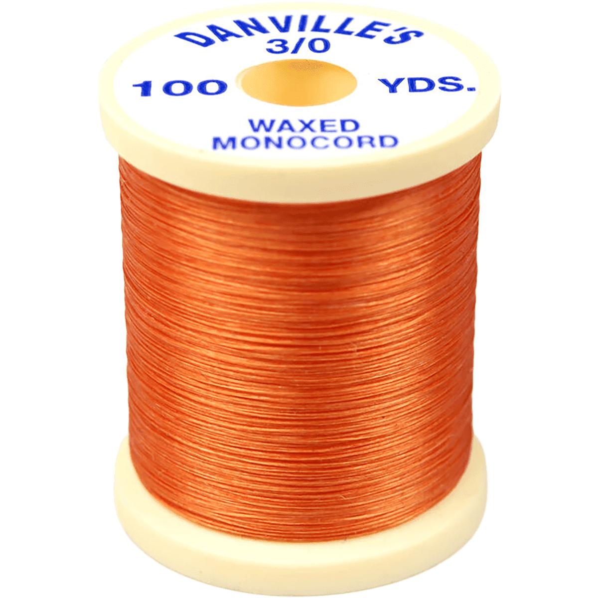 Danvilles Flytyingthread Vaxed Monocord 3/0 100yds (Color: #7 Orange)