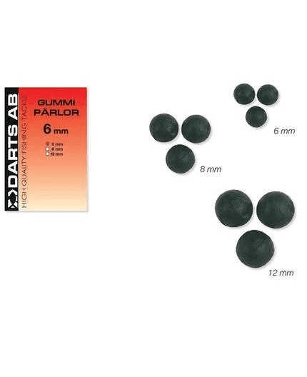 Darts Rubber Beads (Size & Pcs: 12mm 6pcs)