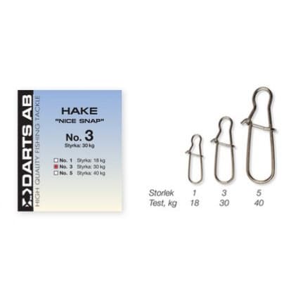 Darts Lure Lock Nice Snap (Size & Amount: #1 15 Pcs)