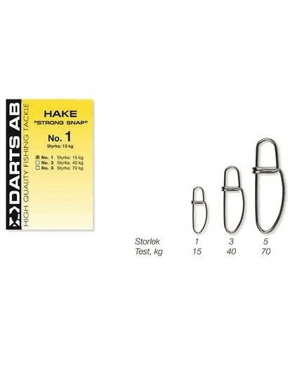 Darts Lure Lock Strong Snap (Size & Amount: #3 12 Pcs)