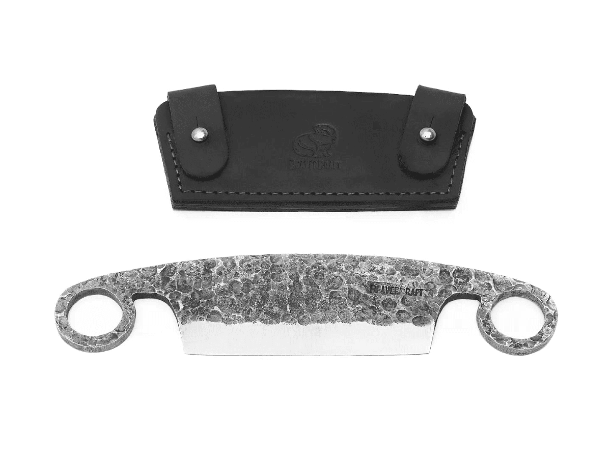 BeaverCraft DK5S Drawknife in Leather Sheath
