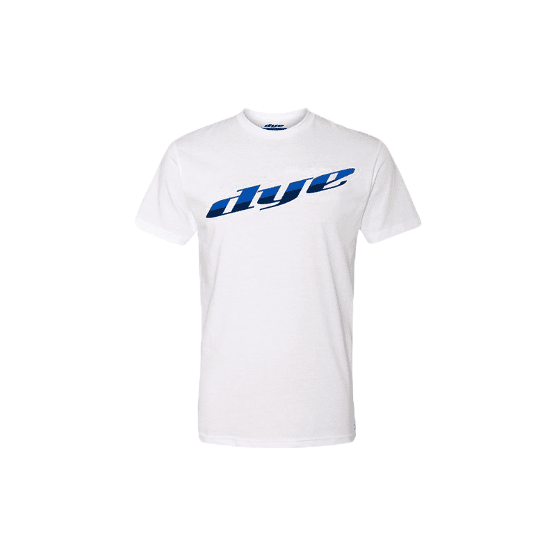 Dye T-Shirt Split White/Blue (Size: Medium)