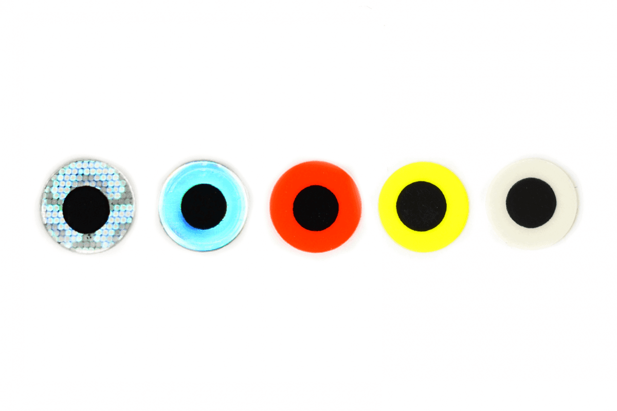 Fly-Dressing Stick-On Eyes 3,9mm (Color: Silver Scales)