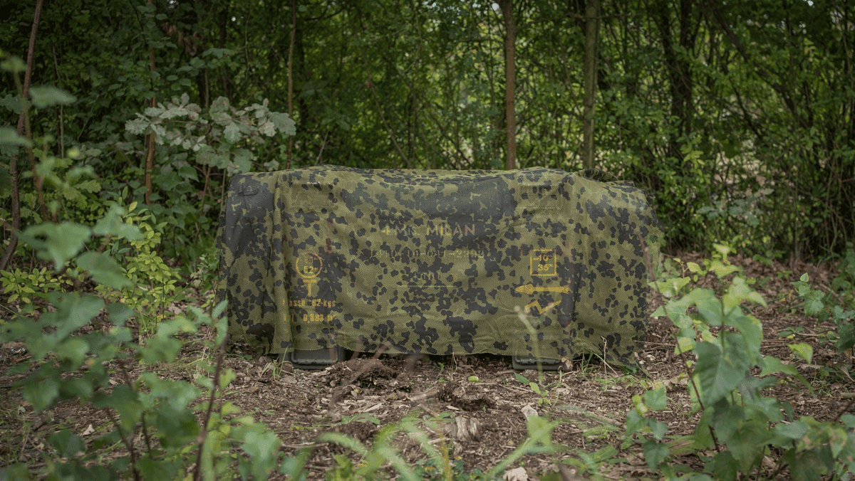 A.Blöchl Skarpo Utility Camouflage Mesh Fabric IR 140x140cm (Color: Flecktarn)