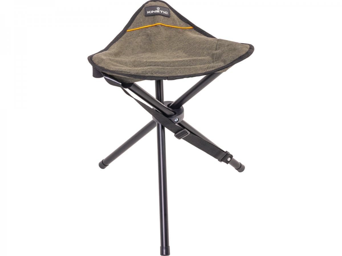 Kinetic Foldable Chair 3 legs (Color: Olive Melange / Orange)
