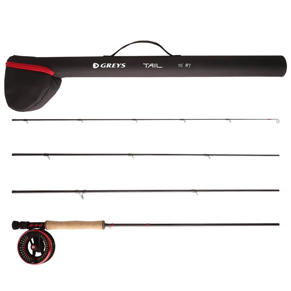 Greys Single Hand Flyfishing Kit Tail Combo 4-pcs (Line Rating / Length: 7-8 / 10 Feet)