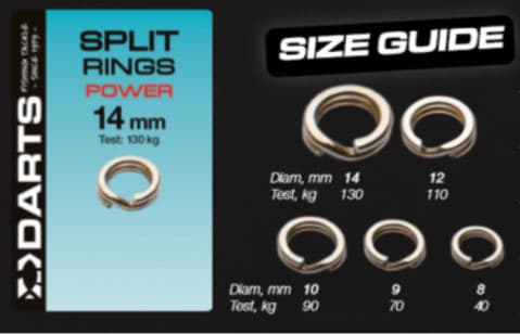 Darts Splitring Power (Size & Ammount: Size 10mm 7pcs)