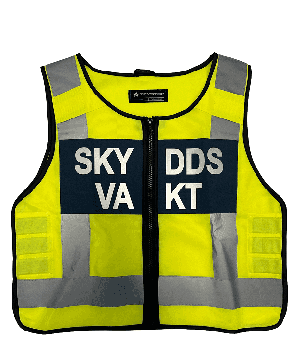 Texstar VV03 Skyddsvakt Reflective Vest (Size: 2XL/3XL)
