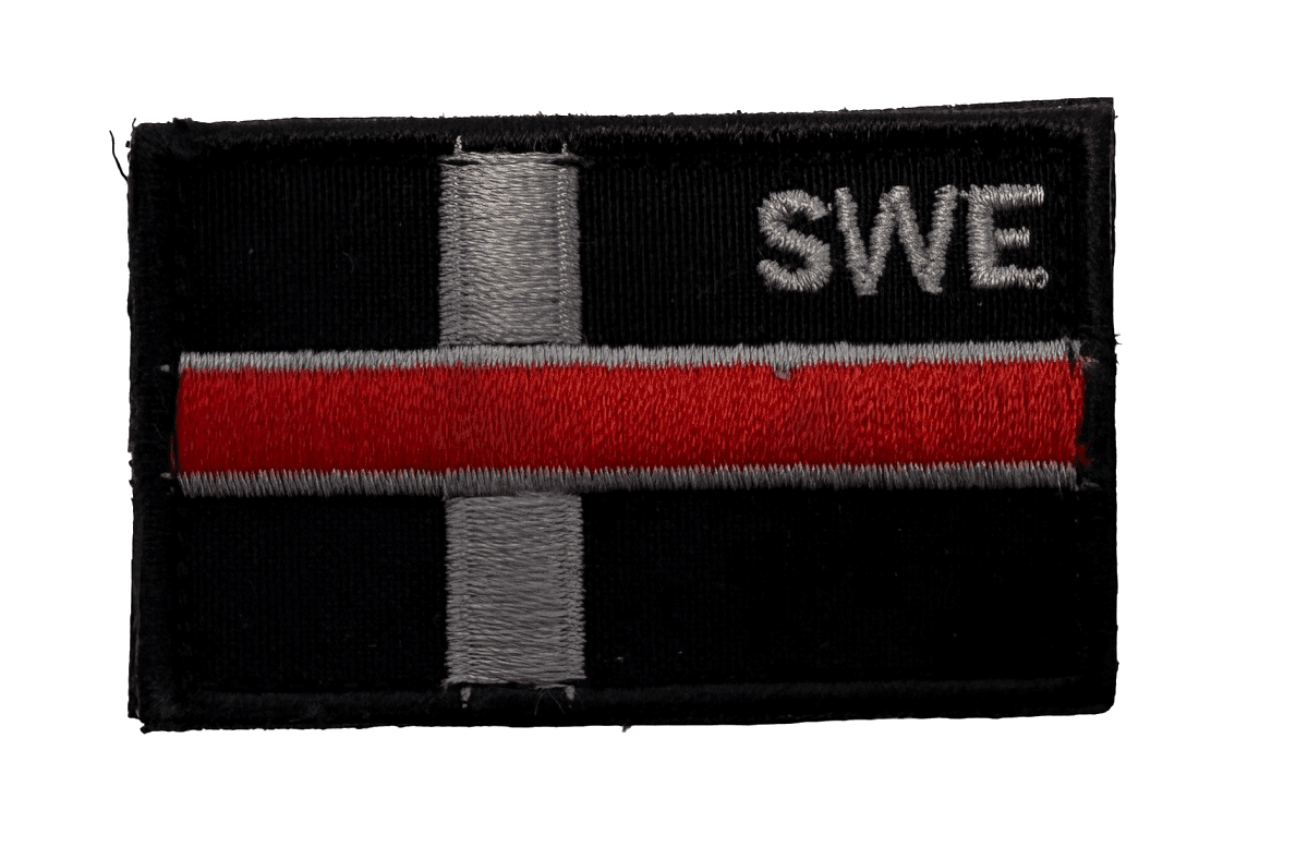 Patch - Flag SWE Thin Red Line