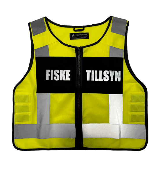 Texstar VV02 Fisketillsyn Reflexväst (Size: L/XL)