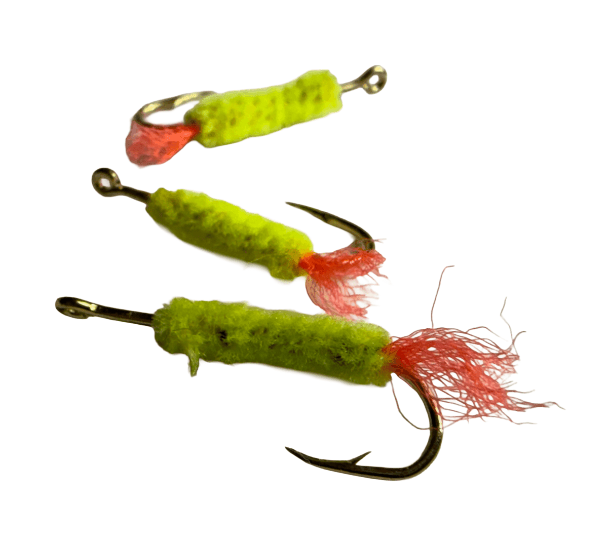 Chenille Shrimp Long Shank #10 3 Pack (Color: Yellow)