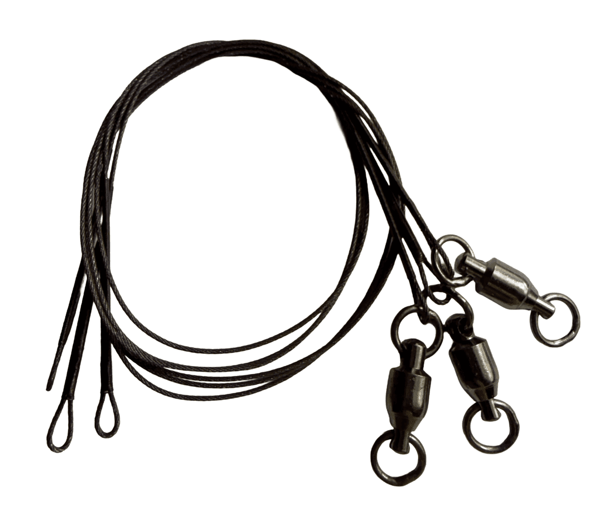 Rapala Terminal Tackle 7x7-Trådig Stålvajer med Kulager Lekande 3pack 15cm/9kg