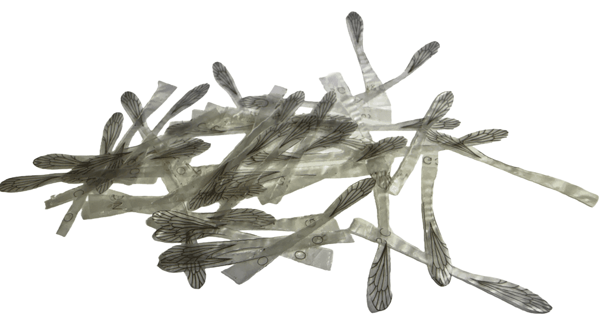 J:son Realistic Wing Material Wasp/Ant 24pack (Size: G3 For Size 12)