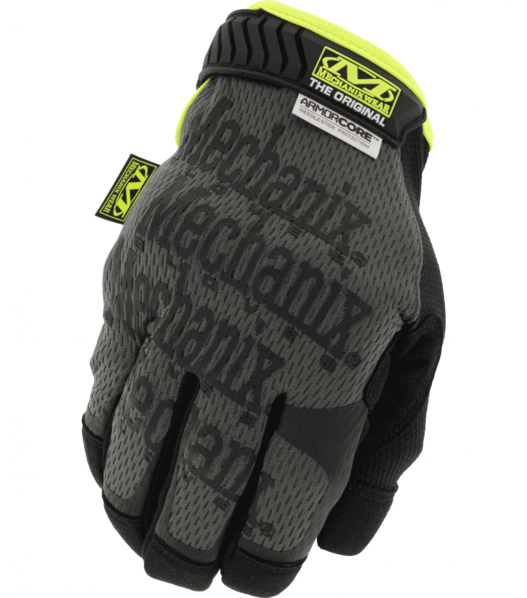 Mechanix Needlestick Original Cut-Resistant Gloves (Color: Black/Grey, Size: Large)