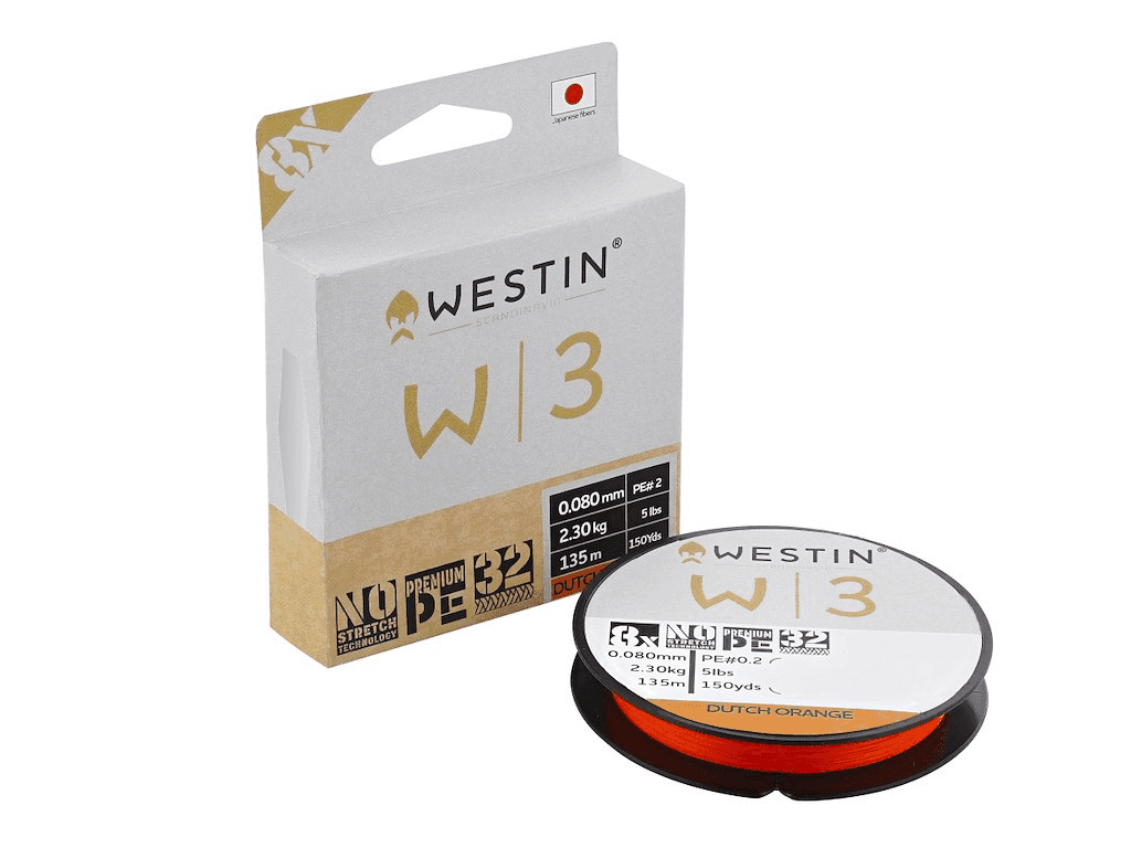 Westin W3 8-Braid Dutch Orange 300m/330yds (Size: 0.45 mm / 41.1 kg)