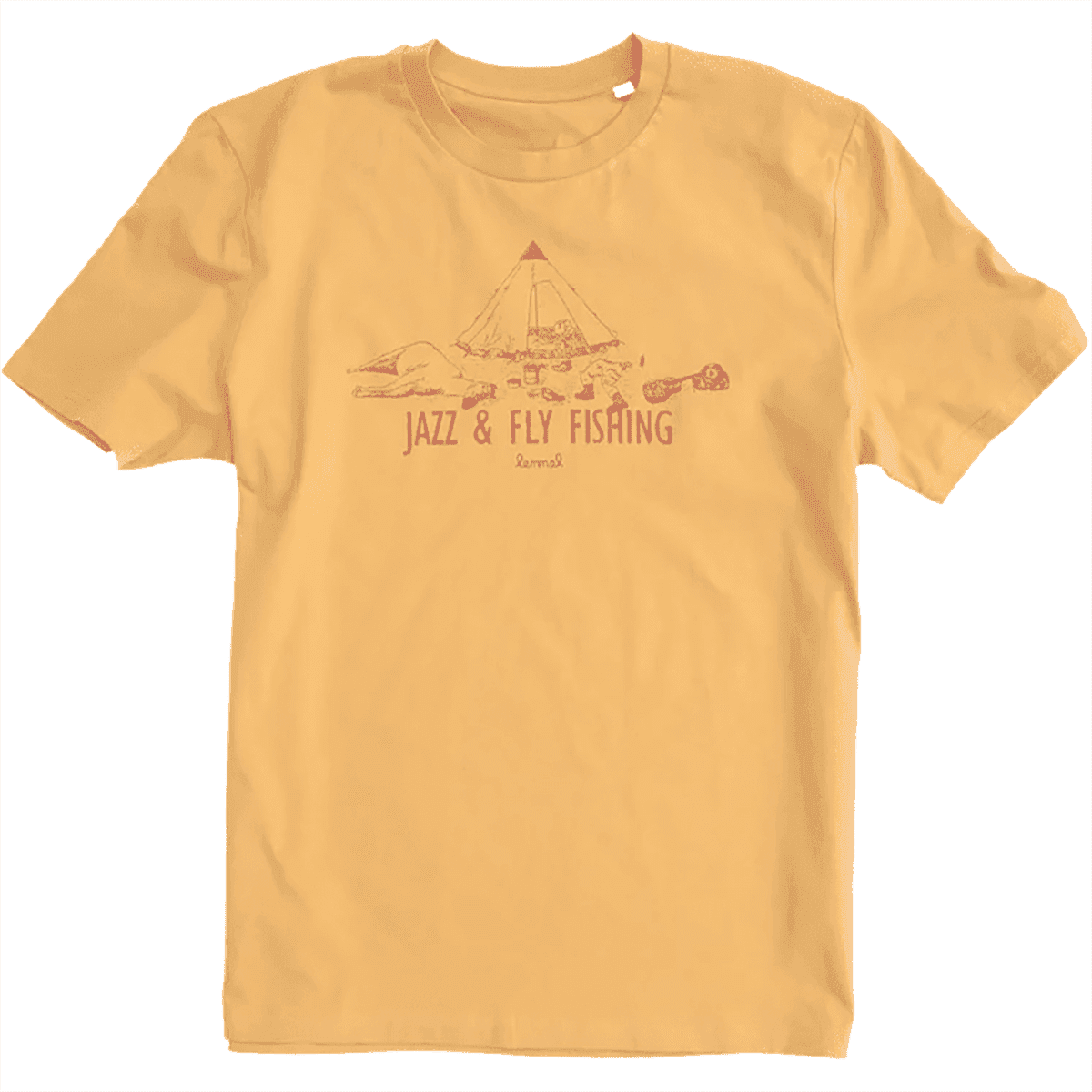 Lemmel Kaffe T-Shirt - Jazz and Fly Fishing (Size: Small)
