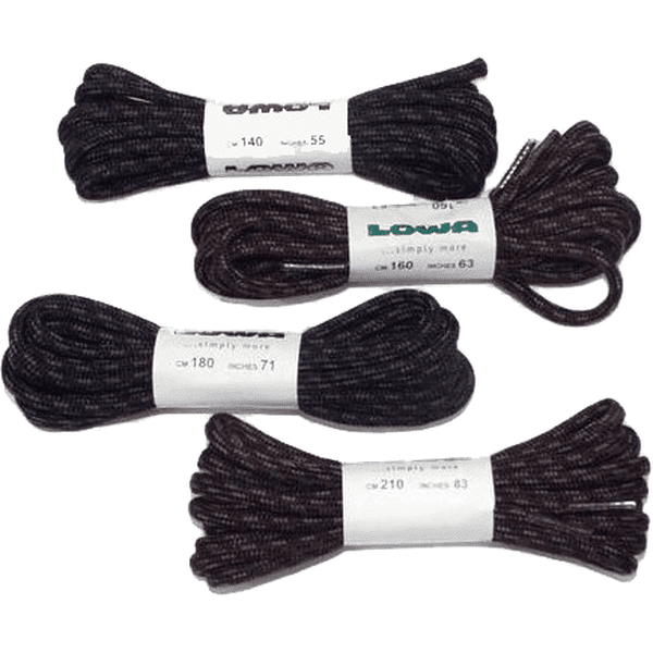 Lowa Shoelaces Trekking (Length: 160cm, Color: Black/Grey)