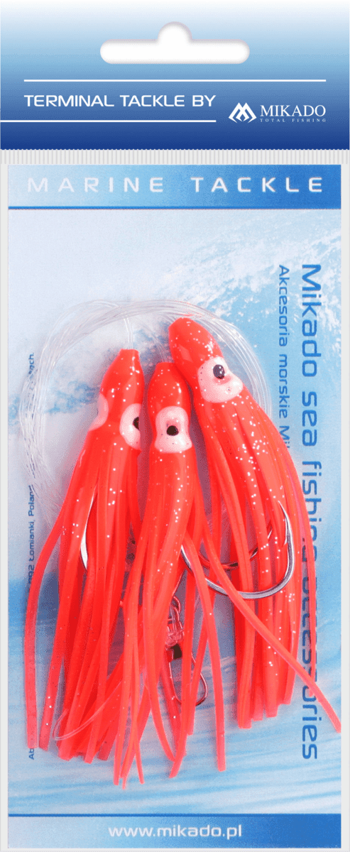 Mikado Octopus Rig Sea Set - Red (Size: 10cm 3x7/0)