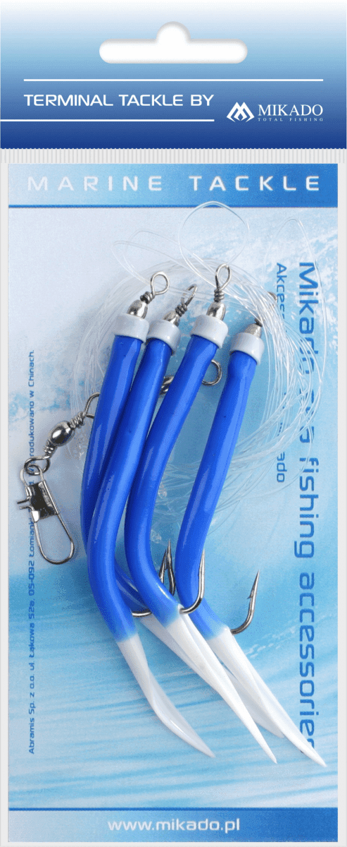 Mikado Gummi Makk Rig Sea Set - 3x4/0 (Color: Blue)
