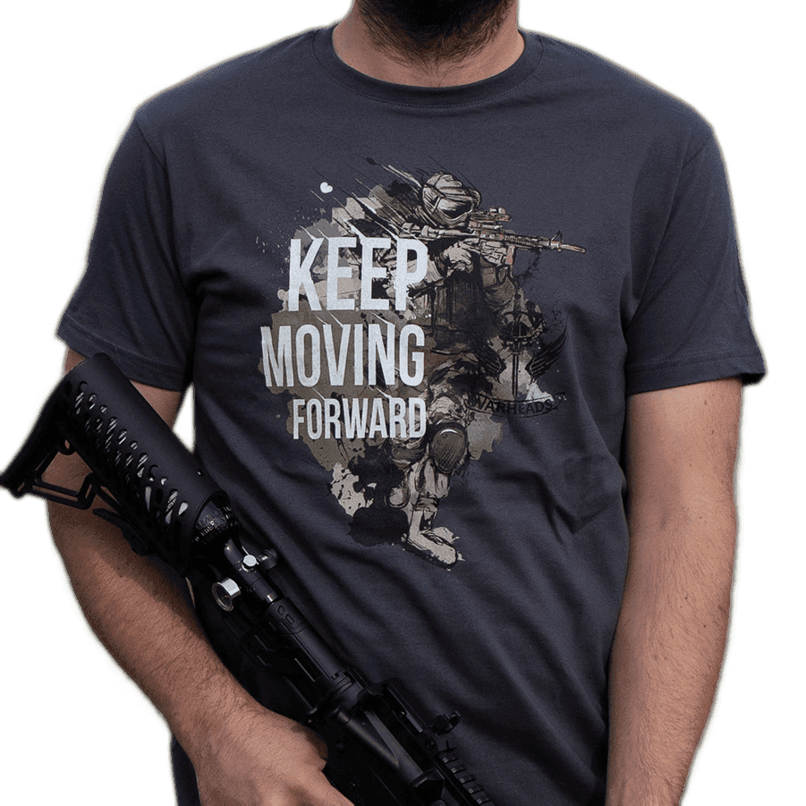 Warheads Paintball T-Shirt - Keep Moving Forward (Size: Medium)