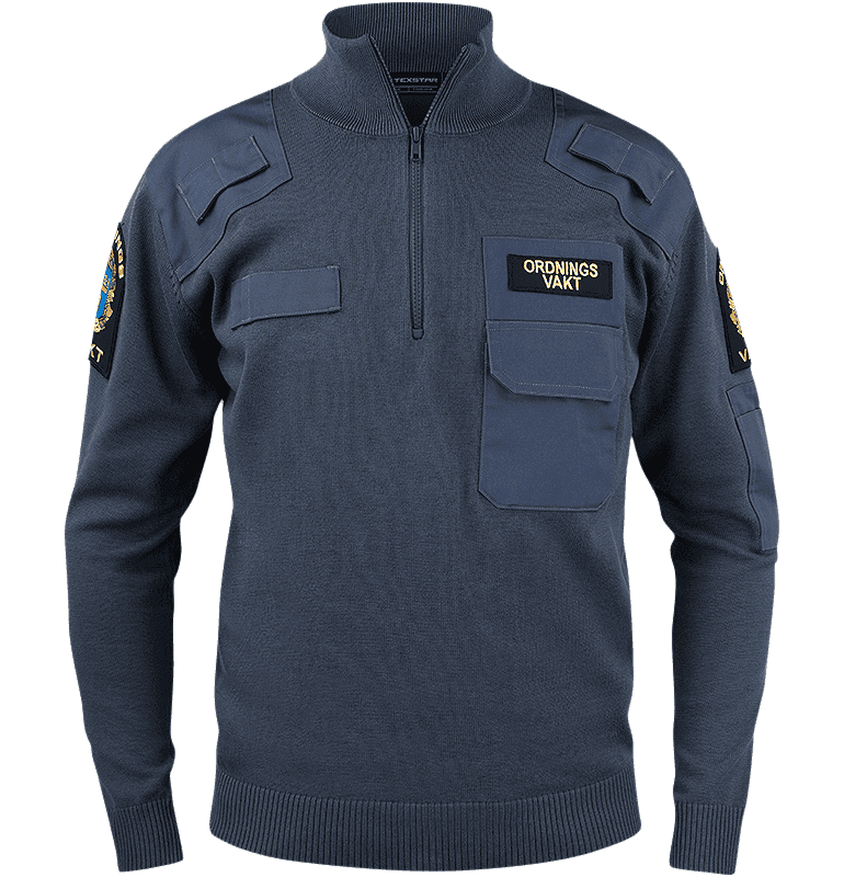 Texstar ON02 Ordningsvakt Natotröja med Zip och Krage (Size: Small)