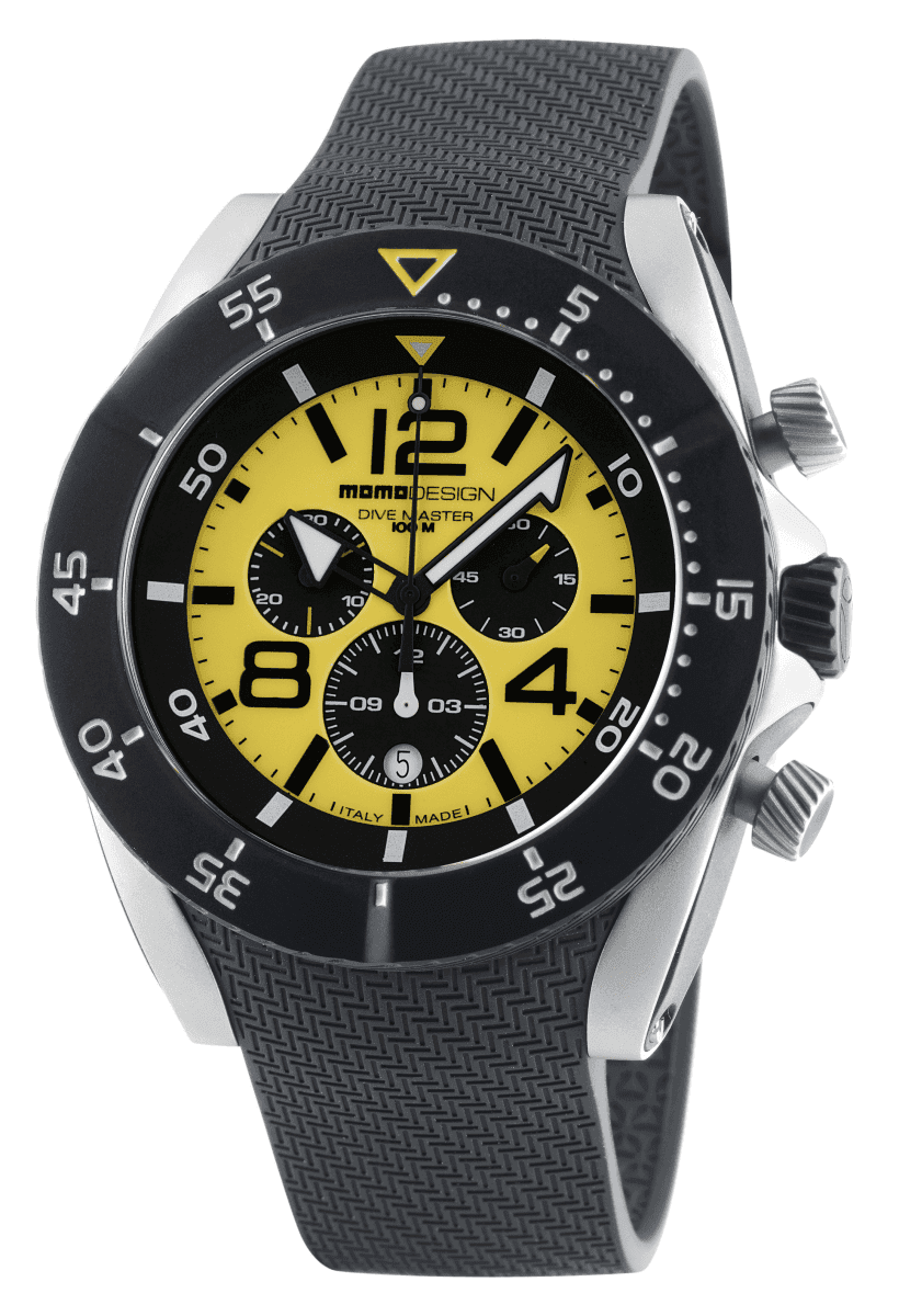 MomoDesign Dive Master Chrono Gul/Svart 48mm