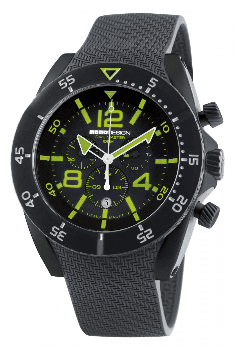 MomoDesign Dive Master PVD Chrono Svart/Grön 48mm