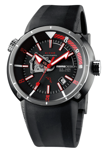 MomoDesign Diver Pro Automatic Svart/Röd 47mm