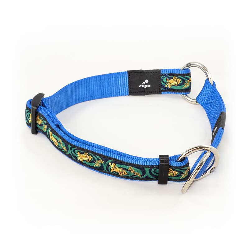 Rogz Armed Response Choker (Color: Blue, Size: XL 50-70cm)