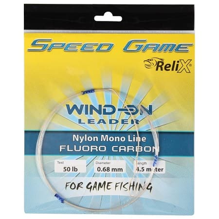 Relix Speed Game Wind-on Leader Fluorocarbon 4,5m (Size: 50LB - 0,68mm)