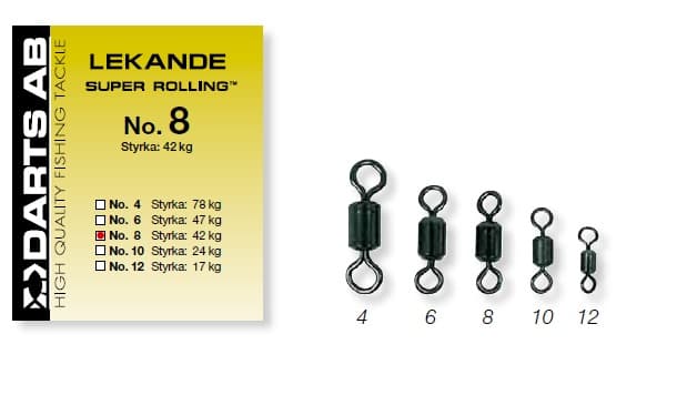 Darts Swivel "Super Rolling" (Size & Amount: #14 8Pcs)