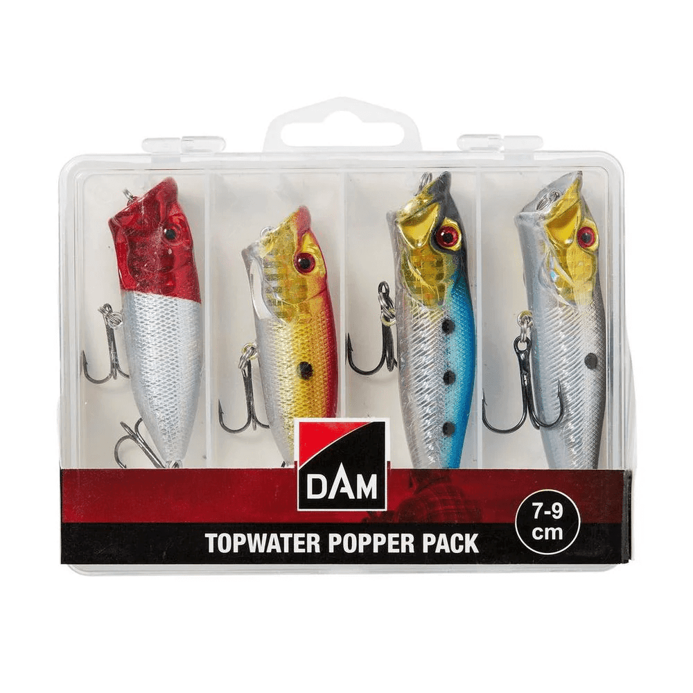 DAM Topwater Popper 4-pack with Box 7-9cm