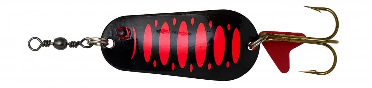 DAM Effzett Standard Spoon 8cm 45g (Color: Fluo Red / Black UV)
