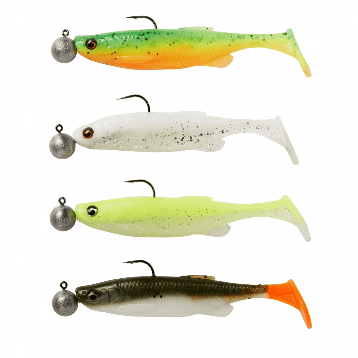 Savage Gear Fat Minnow T-Tail Darkwater Jig Mix 4pcs (Size:  7,5cm 5g)