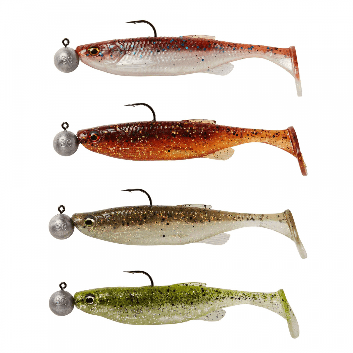 Savage Gear Fat Minnow T-Tail Clearwater Jig Mix 4pcs (Size:  9cm 7g)