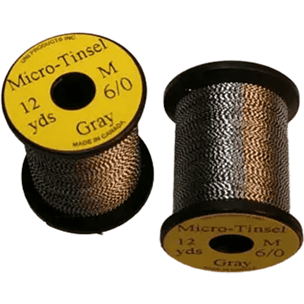 Uni Thread Micro Tinsel 6/0 12 YDS (Color: Gray)
