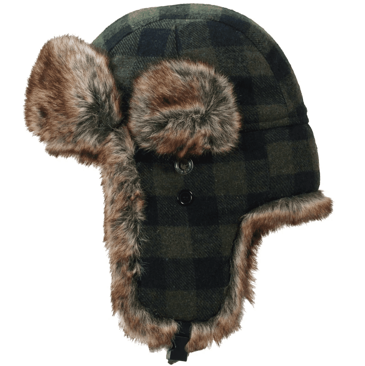 Avignon Flaps Hat - Black/Green (Size: 59)