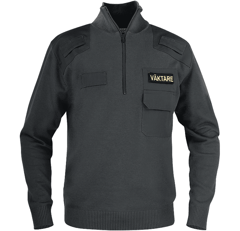 Texstar VN02 Natotröja med Zip och Krage (Color: Dark Grey, Size: Large)