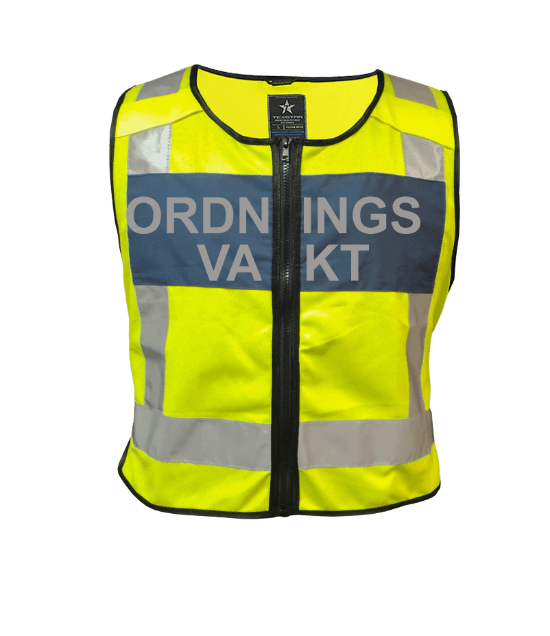Texstar VV03 Ordningsvakt Reflective Vest (Size: 2XL/3XL)