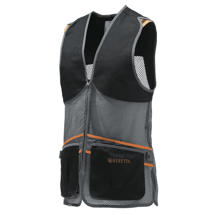 Beretta Full Mesh Vest (Color: Black & Gray, Size: 3XL)