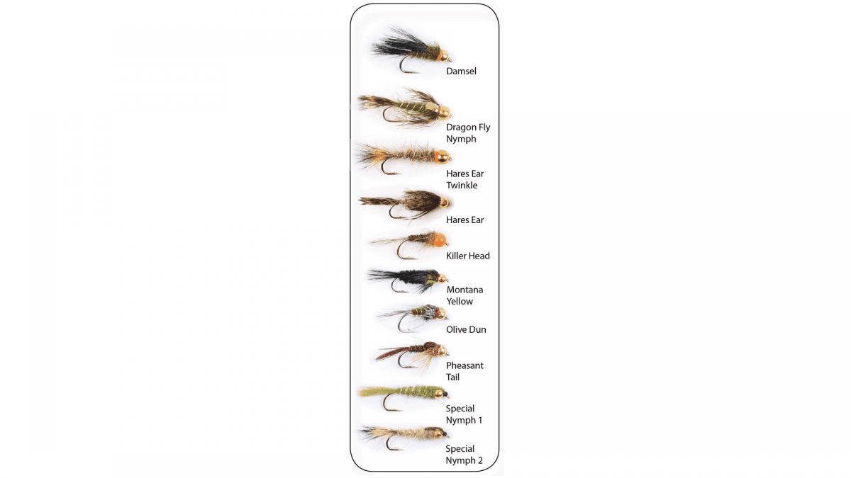 Wiggler Hurricane Fly Flugkollektion - Goldheads 10p #12